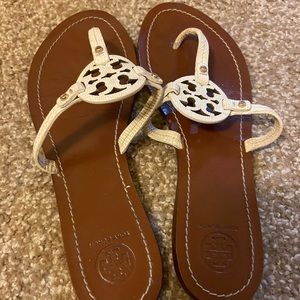 Tory Burch Croc Skin Sandals